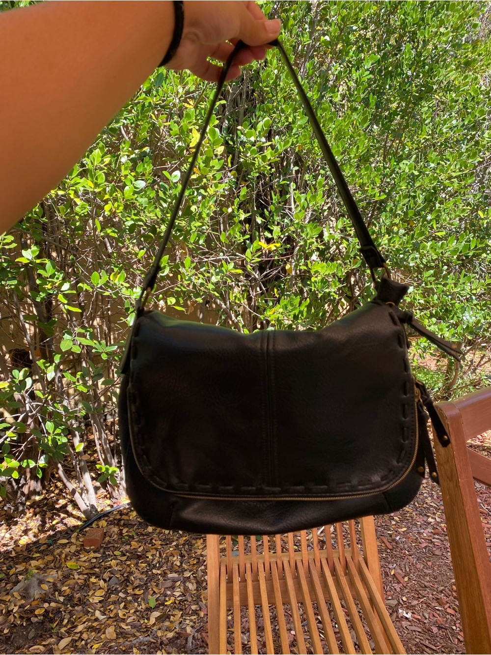 Black Leather Shoulder Bag - Classic Women’s Handbag